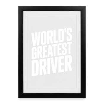Le plus grand pilote du monde - Affiche encadrée (27 × 37 cm) - noir - Devant