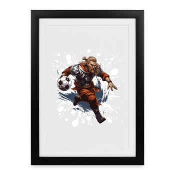 Viking Football Team - Framed poster (27 × 37 cm) - black - Front