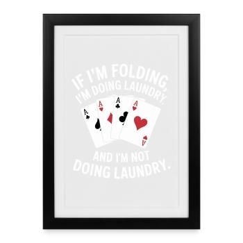 Wrinkles or Laundry: Card Humor - Framed poster (27 × 37 cm) - black - Front
