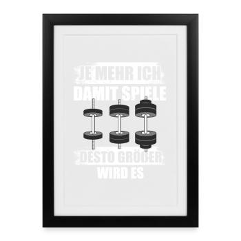 Le plus musculation bodybuilders gym musculation - Affiche encadrée (27 × 37 cm) - noir - Devant