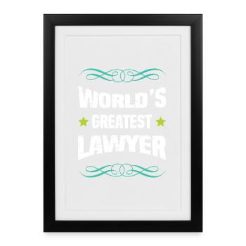 Le plus grand design d’avocat au monde - Affiche encadrée (27 × 37 cm) - noir - Devant