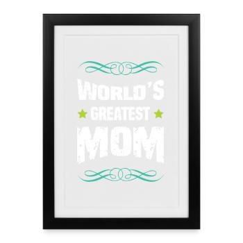 Chemise de la plus grande maman du monde - Affiche encadrée (27 × 37 cm) - noir - Devant