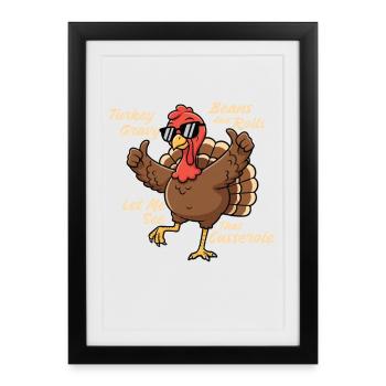 Laissez-moi voir cet humour automnal de casserole - Affiche encadrée (27 × 37 cm) - noir - Devant