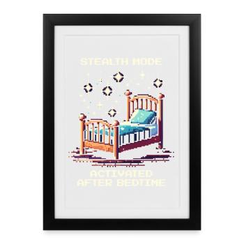 Stealth mode: after bedtime | Parents - Framed poster (27 × 37 cm) - black - Front