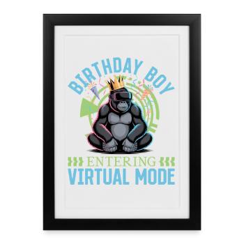 Birthday Gamer VR - Framed poster (27 × 37 cm) - black - Front