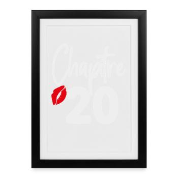 Kapitel 20 Geburtstagsgeschenk Frau 20 Jahre - Gerahmtes Poster (27 × 37 cm) - Schwarz - Vorne