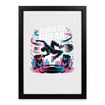 Streetdance Beat – Urban DJ Music Design - Framed poster (27 × 37 cm) - black - Front