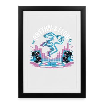 Streetdance Beat – Urban DJ Music Design - Framed poster (27 × 37 cm) - black - Front