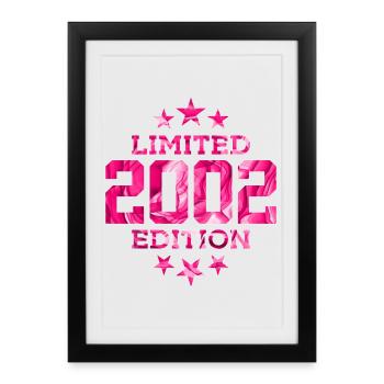 LIMITED EDITION 2002 24. GEBURTSTAG - Gerahmtes Poster (27 × 37 cm) - Schwarz - Vorne