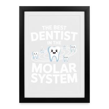 Système molaire de Zahnhelden - Affiche encadrée (27 × 37 cm) - noir - Devant