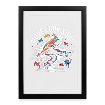 Streetdance Beat – Urban DJ Music Design - Framed poster (27 × 37 cm) - black - Front
