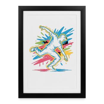 Streetdance Beat – Urban DJ Music Design - Affiche encadrée (27 × 37 cm) - noir - Devant