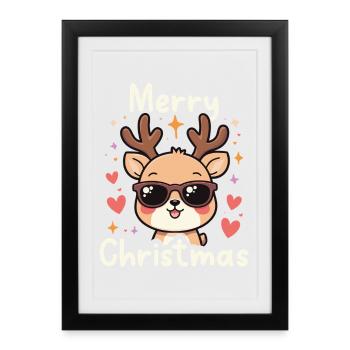 Joyeux Noël - Affiche encadrée (27 × 37 cm) - noir - Devant
