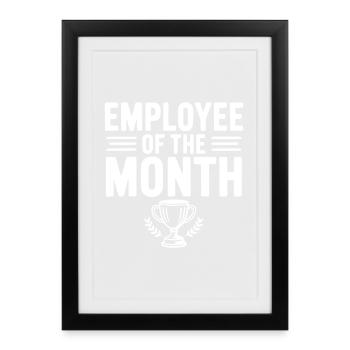 Employé du mois - Affiche encadrée (27 × 37 cm) - noir - Devant
