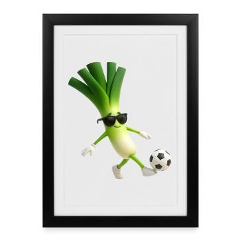 Leek Football - Framed poster (27 × 37 cm) - black - Front