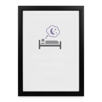 Technologue du sommeil, technicien polysomnographique, Rpsgt - Affiche encadrée (27 × 37 cm) - noir - Devant