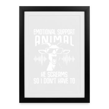 Chèvres Crier Tous les jours Stress Temps Mort Enseignant - Affiche encadrée (27 × 37 cm) - noir - Devant