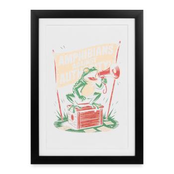 Amphibians Against Authority Portland - Framed poster (27 × 37 cm) - black - Front