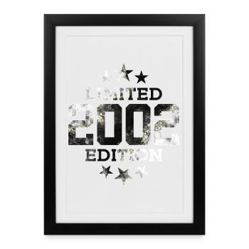 LIMITED EDITION 2002 24. GEBURTSTAG - Gerahmtes Poster (27 × 37 cm) - Schwarz - Vorne