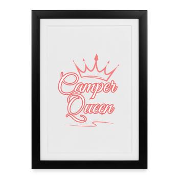 Camper Queen - Framed poster (27 × 37 cm) - black - Front