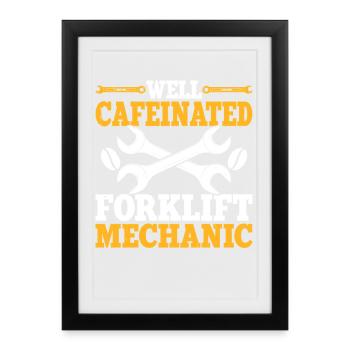 Mécanicien Mécatronicien Technicien Bricoleur Cadeau - Affiche encadrée (27 × 37 cm) - noir - Devant
