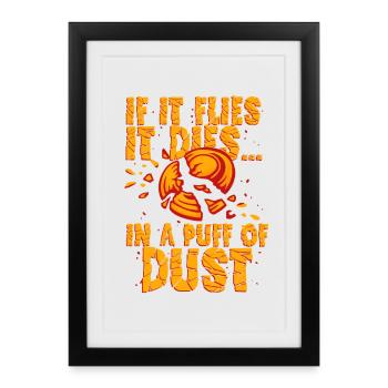 Clay pigeon shooting Target shooting - Framed poster (27 × 37 cm) - black - Front