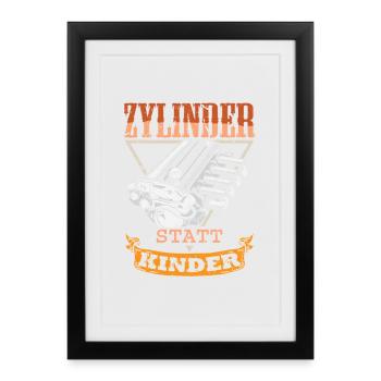 Auto Tuner Tuning Kfz Werkstatt Mechaniker Spruch - Affiche encadrée (27 × 37 cm) - noir - Devant