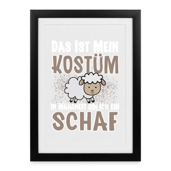 Sheep Costume - Framed poster (27 × 37 cm) - black - Front