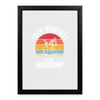 Triathlon Schwimmen Radfahren Laufen Vintage Sport - Gerahmtes Poster (27 × 37 cm) - Schwarz - Vorne