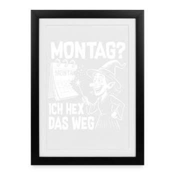 Monday I hex that way - Framed poster (27 × 37 cm) - black - Front