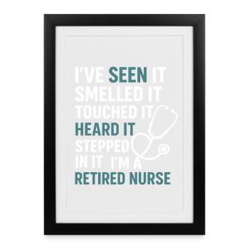 Funny Retirement Celebration for Nurses - Framed poster (27 × 37 cm) - black - Front