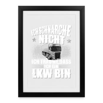 Truck Driver - Framed poster (27 × 37 cm) - black - Front