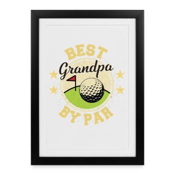 Grand-père de golf - Affiche encadrée (27 × 37 cm) - noir - Devant