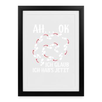Danse en ligne Cowboy Danseuse en ligne Danse en ligne - Affiche encadrée (27 × 37 cm) - noir - Devant