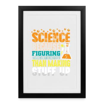 Science Scientifique Chimie - Affiche encadrée (27 × 37 cm) - noir - Devant