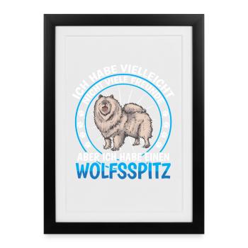 Wolfspitz est un ami allemand Wolfspitz - Affiche encadrée (27 × 37 cm) - noir - Devant