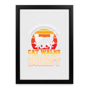 Schrödinger's Cat Nerd Geek Physicist Science - Framed poster (27 × 37 cm) - black - Front