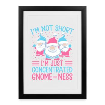 Garden Gnome Costume Not Short Just Gnome-Ness - Framed poster (27 × 37 cm) - black - Front