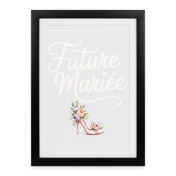 Wedding Team Bachelorette Party Bride - Framed poster (27 × 37 cm) - black - Front
