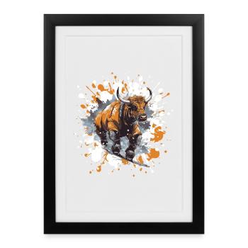 Bulle Snowboard Taurus - Affiche encadrée (27 × 37 cm) - noir - Devant