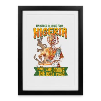 Belle-mère nigériane Nigeria - Affiche encadrée (27 × 37 cm) - noir - Devant