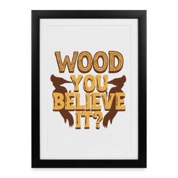 Bois de pic ivoire Vous y croyez ? - Affiche encadrée (27 × 37 cm) - noir - Devant