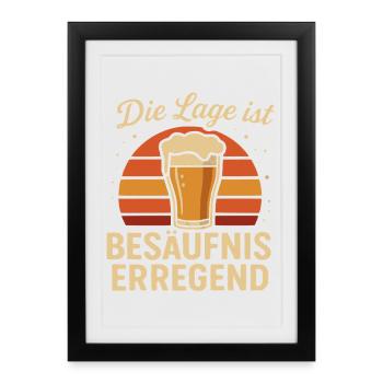 The situation is drunkenness - Framed poster (27 × 37 cm) - black - Front