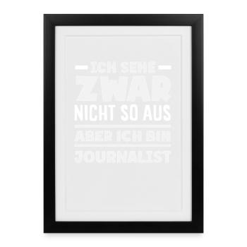 Lustiges Ich Sehe Investigativer Reporter - Gerahmtes Poster (27 × 37 cm) - Schwarz - Vorne