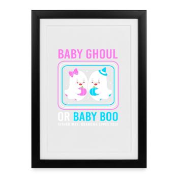 Révélation du sexe d’Halloween - Affiche encadrée (27 × 37 cm) - noir - Devant