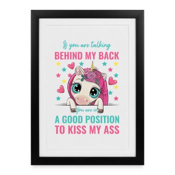 Unicorn - Framed poster (27 × 37 cm) - black - Front