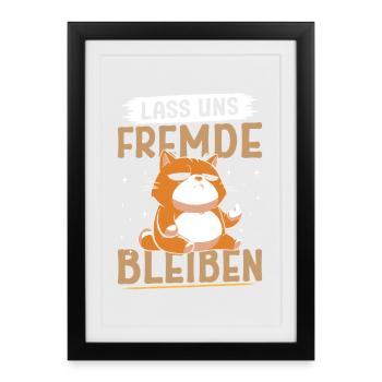 Majorque LET’S STAY STRANGERS Fun - Affiche encadrée (27 × 37 cm) - noir - Devant