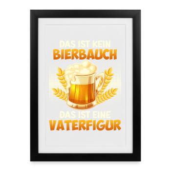 Soon dad NO BEER BELLY BUT FATHER FIGURE - Framed poster (27 × 37 cm) - black - Front