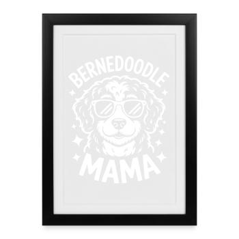 Bernedoodle Saying Mom Joke Bernedoodle Gift - Framed poster (27 × 37 cm) - black - Front