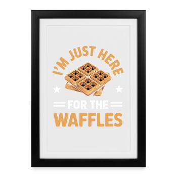 Butter Waffles Breakfast Fan Shirt - Framed poster (27 × 37 cm) - black - Front